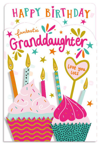 Picture of FANTASTIC GRANDDAUGHTER BIRTHDAY FOLD-OUT ZIG ZAG CARD